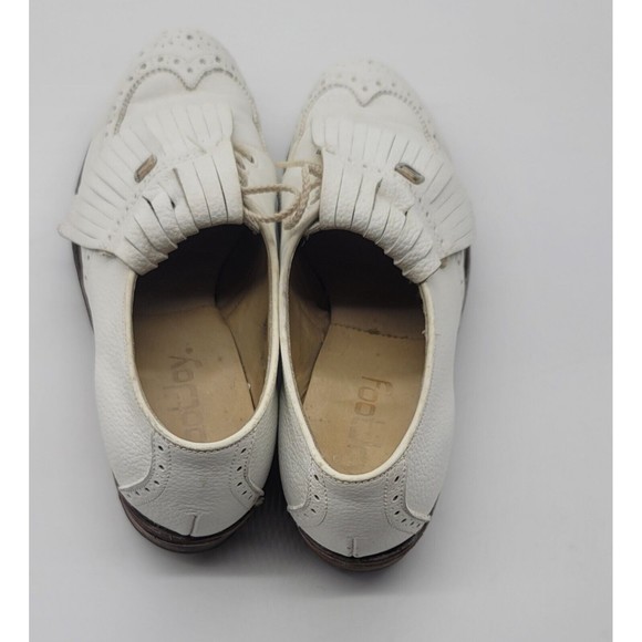 Foot Joy women's SZ 5.5B vintage Leather Wing tip Tassel golf shoes - Picture 3 of 5